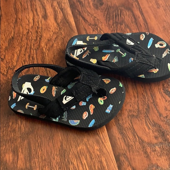 Quiksilver Other - 6 toddler Quicksilver flip flops, nearly new Black